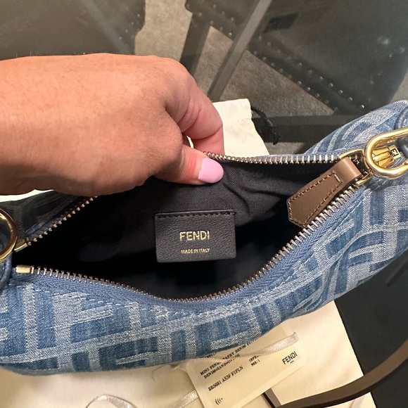 NWT* FENDI Mini Fendigraphy Denim FF bag - Picture 8 of 17